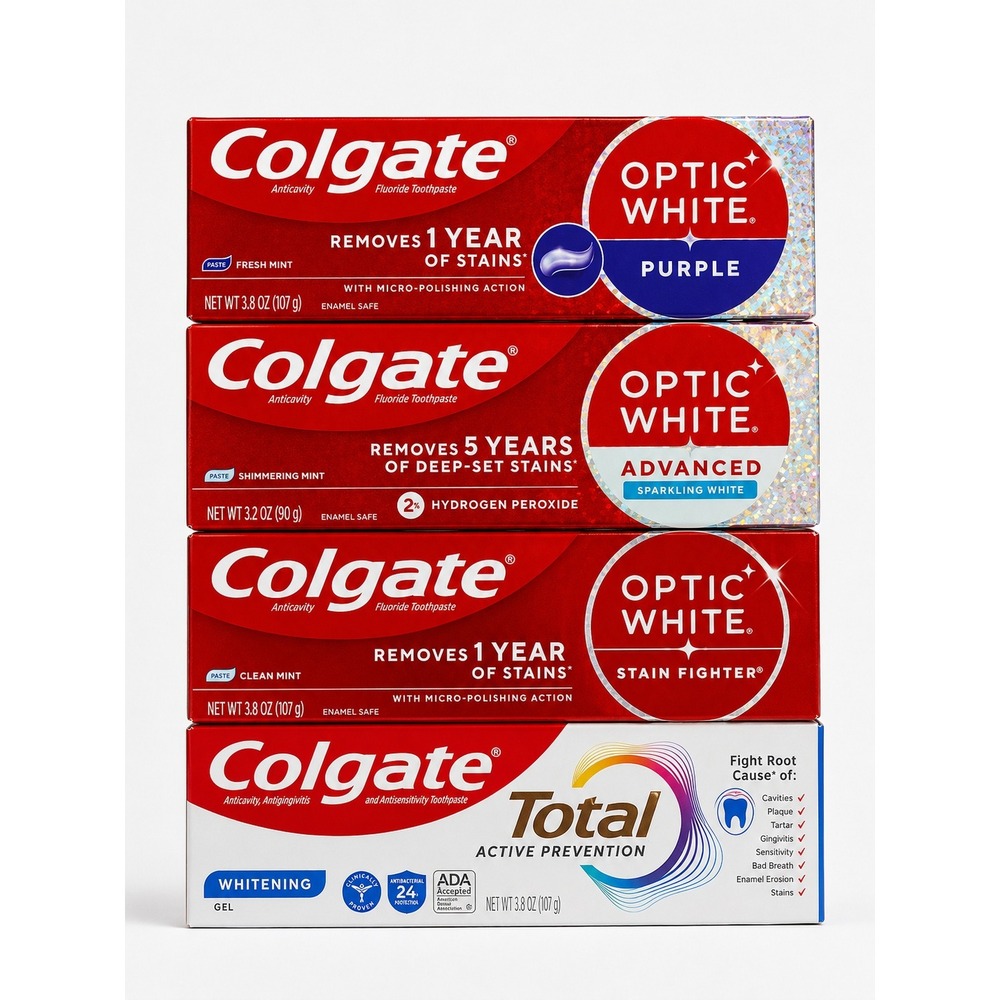 Colgate Optic White Stain Fighter Toothpaste Clean Mint 4-Pack